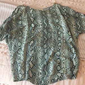 Michael kors Chain cold shoulder top, snake print
